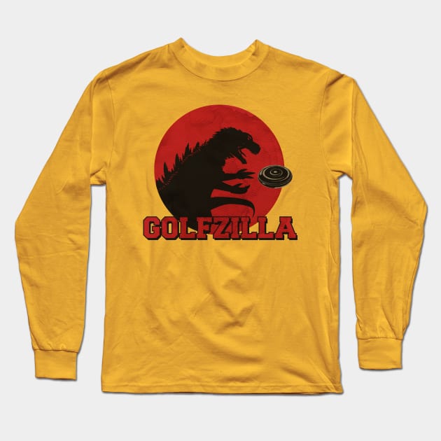 Golfzilla Disc Golf Long Sleeve T-Shirt by CTShirts